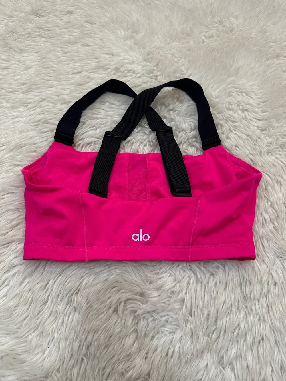 ALO Yoga Hot Pink Visionary sports bra & Matching Visionary legging